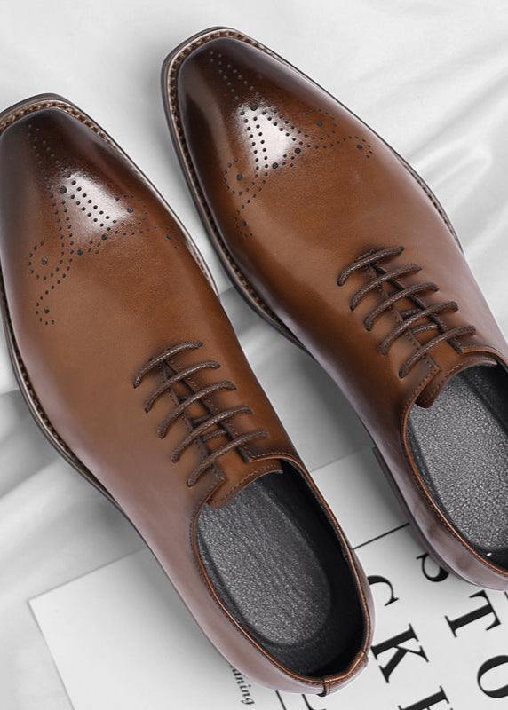 British Oxford Leather Dress Shoes — Men’s Business & Wedding Shoes