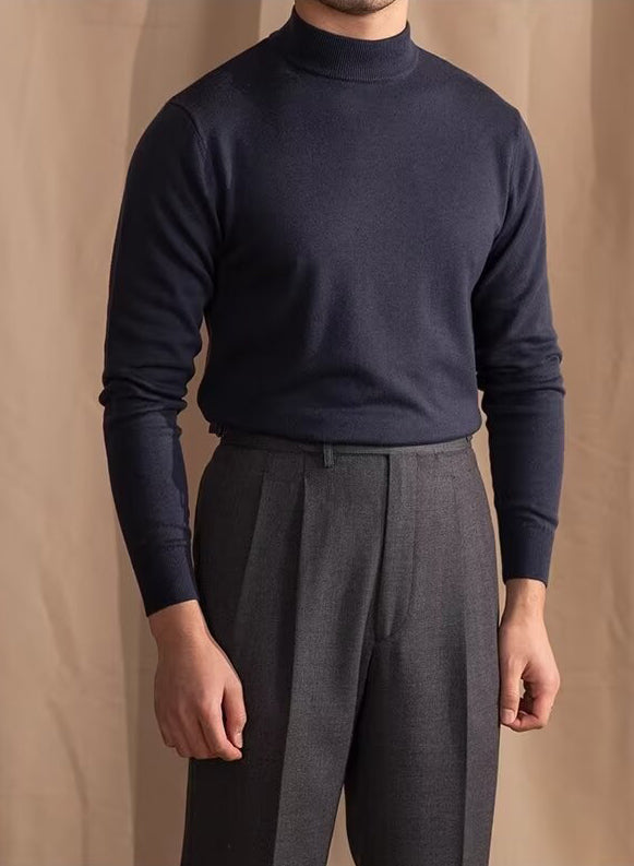 Mock Neck Knit Sweater
