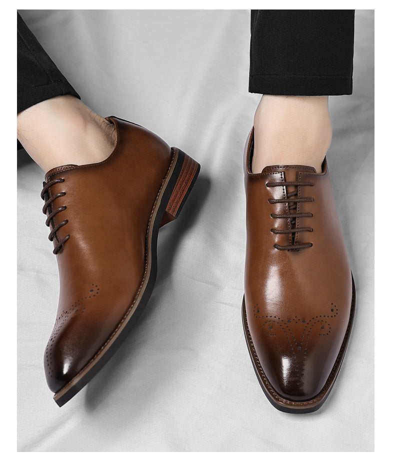 British Oxford Leather Dress Shoes — Men’s Business & Wedding Shoes