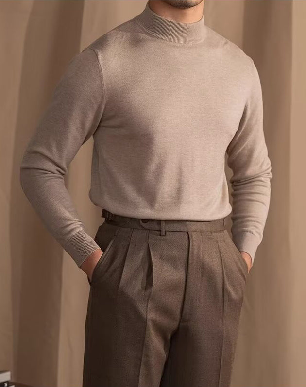 Mock Neck Knit Sweater