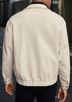 Men’s Casual Wool-Blend Relaxed Fit Overshirt Jacket – Soft Handle, Structured Look, Everyday Warmth