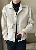 Corduroy Men’s Workwear Collar Jacket – Thickened Fall/Winter Short Street Style Coat