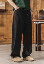 Men's Old Money Lyocell Tencel Straight-Leg Casual Trousers