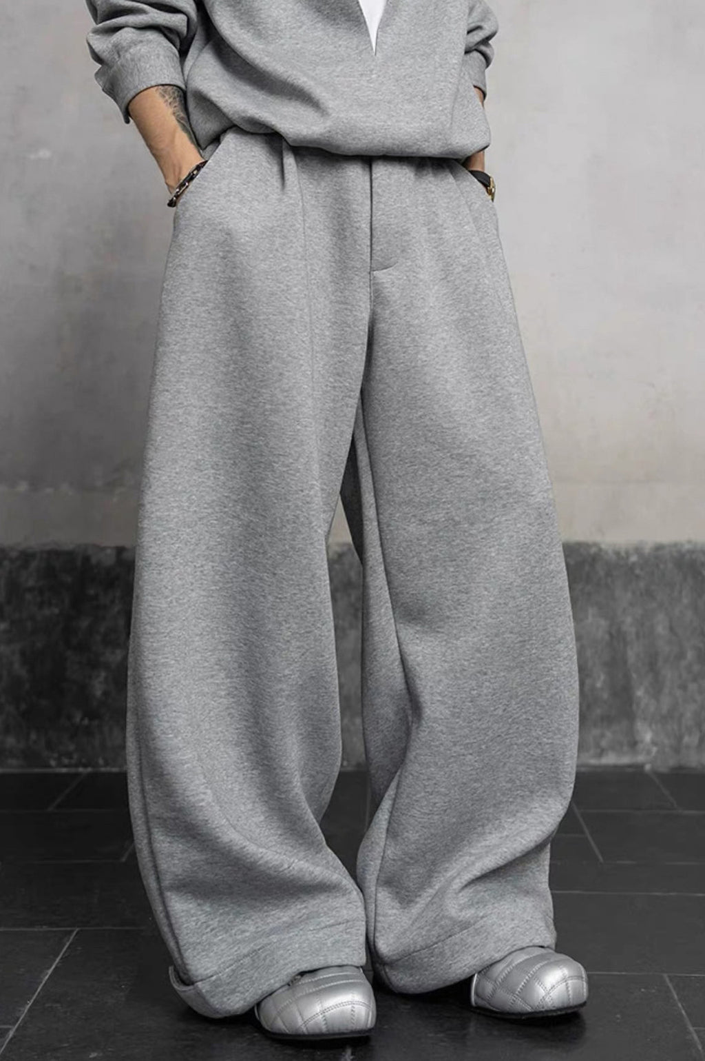 Layered-Look Casual Sweatshirt Set