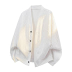 Men’s Double-Layer Cable Knit Cardigan Jacket – Casual Smart Streetwear Outerwear