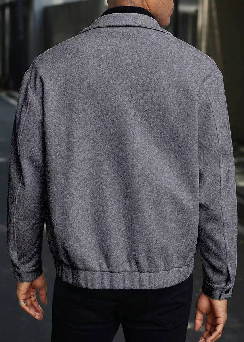 Men’s Casual Wool-Blend Relaxed Fit Overshirt Jacket – Soft Handle, Structured Look, Everyday Warmth