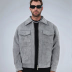Suede Multi-Pocket Casual Jacket