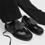 Flap Design Casual Leather Shoes