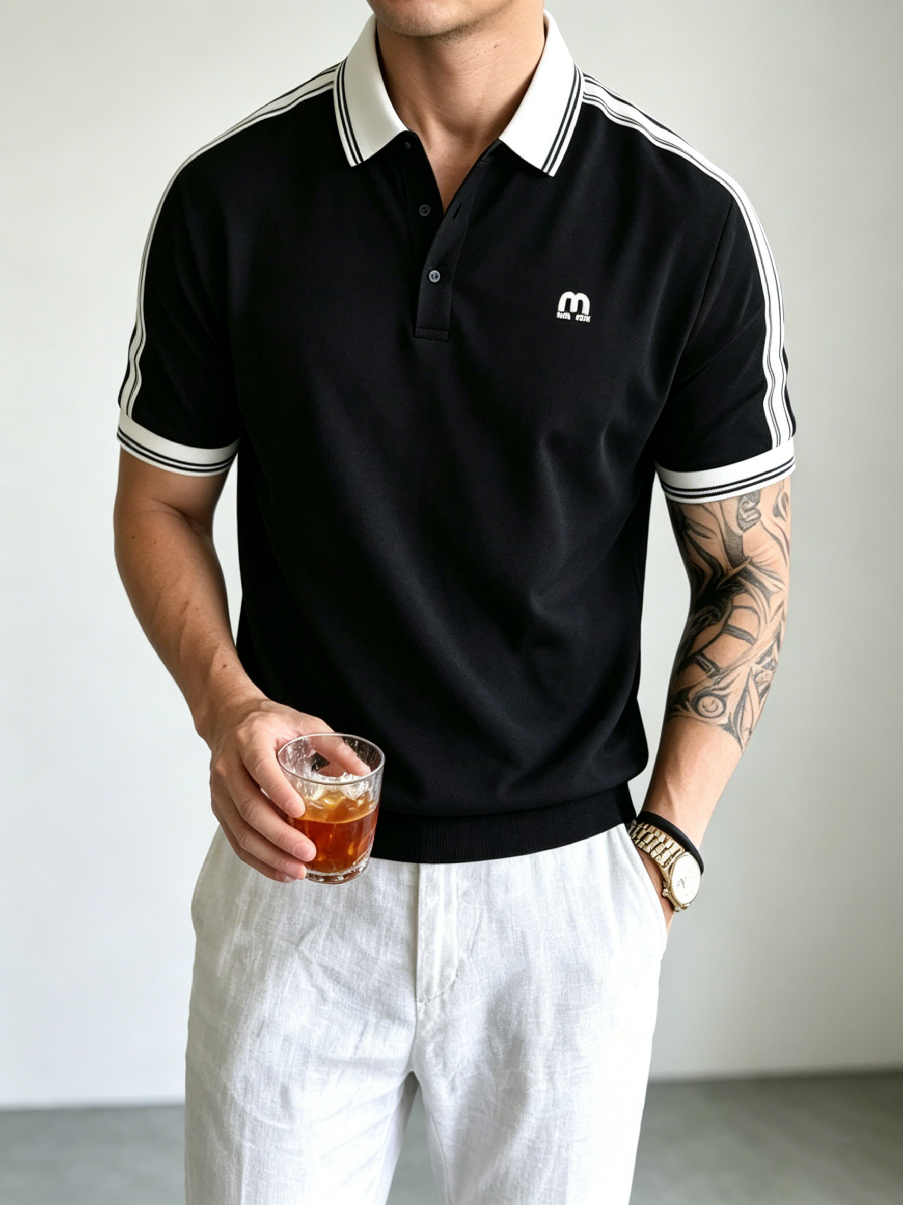Men's Commuter Comfortable Lapel Polo Shirt