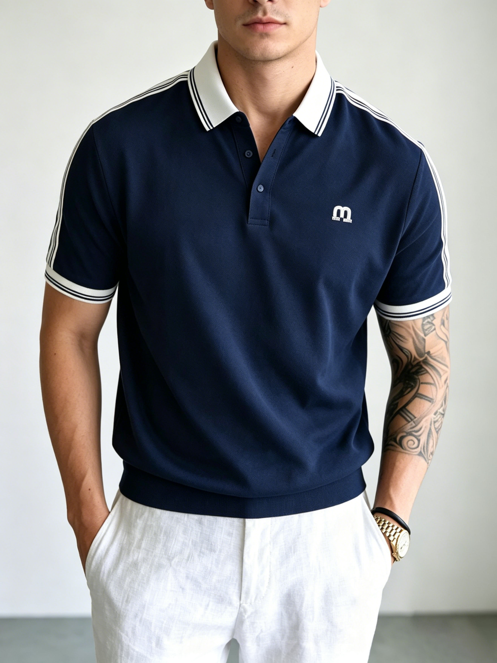 Men's Commuter Comfortable Lapel Polo Shirt