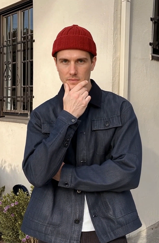 Denim Blue Utility Workwear Jacket