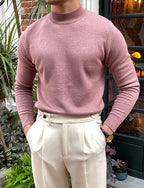 Mock Neck Knit Sweater