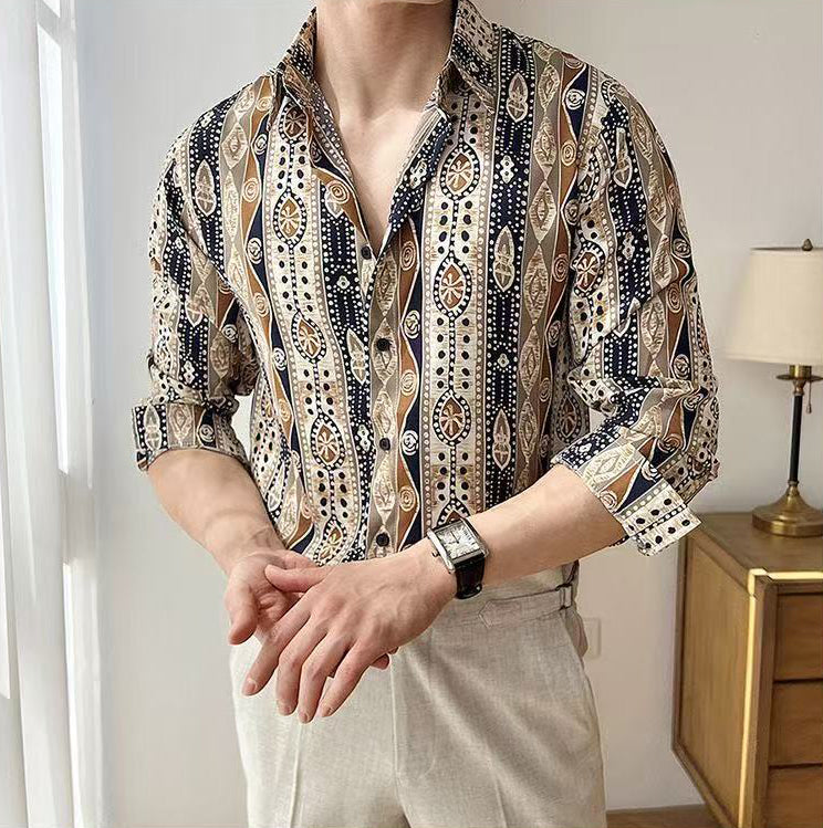 Men's Premium Artistic Print Shirt