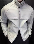 Men’s Casual Lapel Moto Leather Jacket