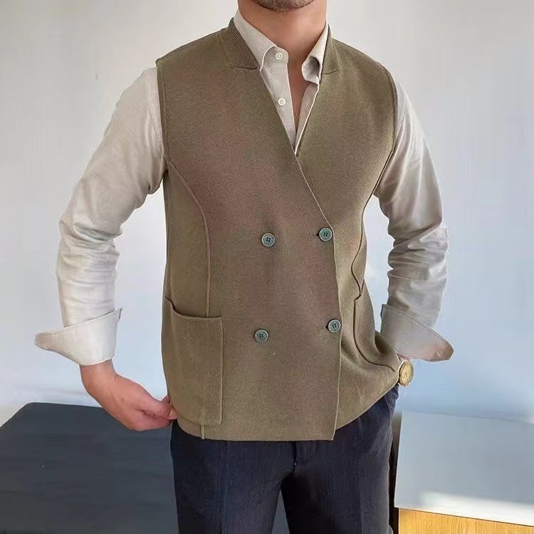 Autumn Winter Knitted Vest - Versatile Layering Essential