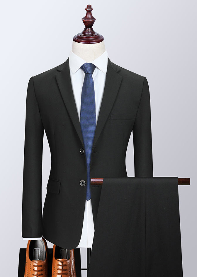 Men’s Classic Business Suit Set — Single Blazer / 2-Piece / 3-Piece Formal Wedding Outfit