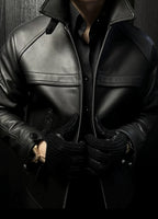 Men’s Casual Lapel Moto Leather Jacket