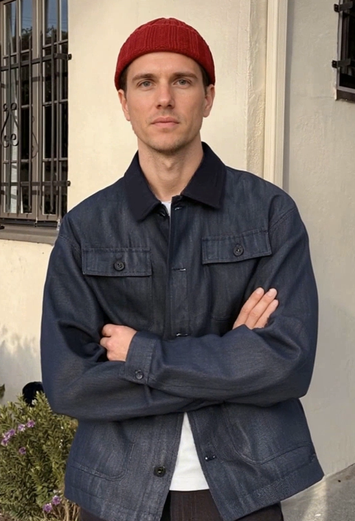 Denim Blue Utility Workwear Jacket