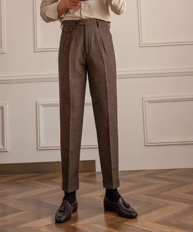 Autumn/Winter Wool Straight Suit Pants