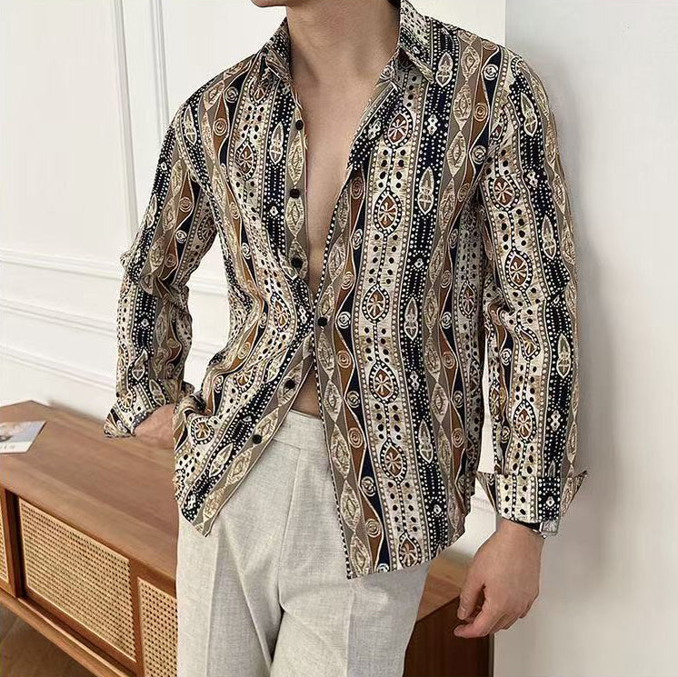 Men's Premium Artistic Print Shirt