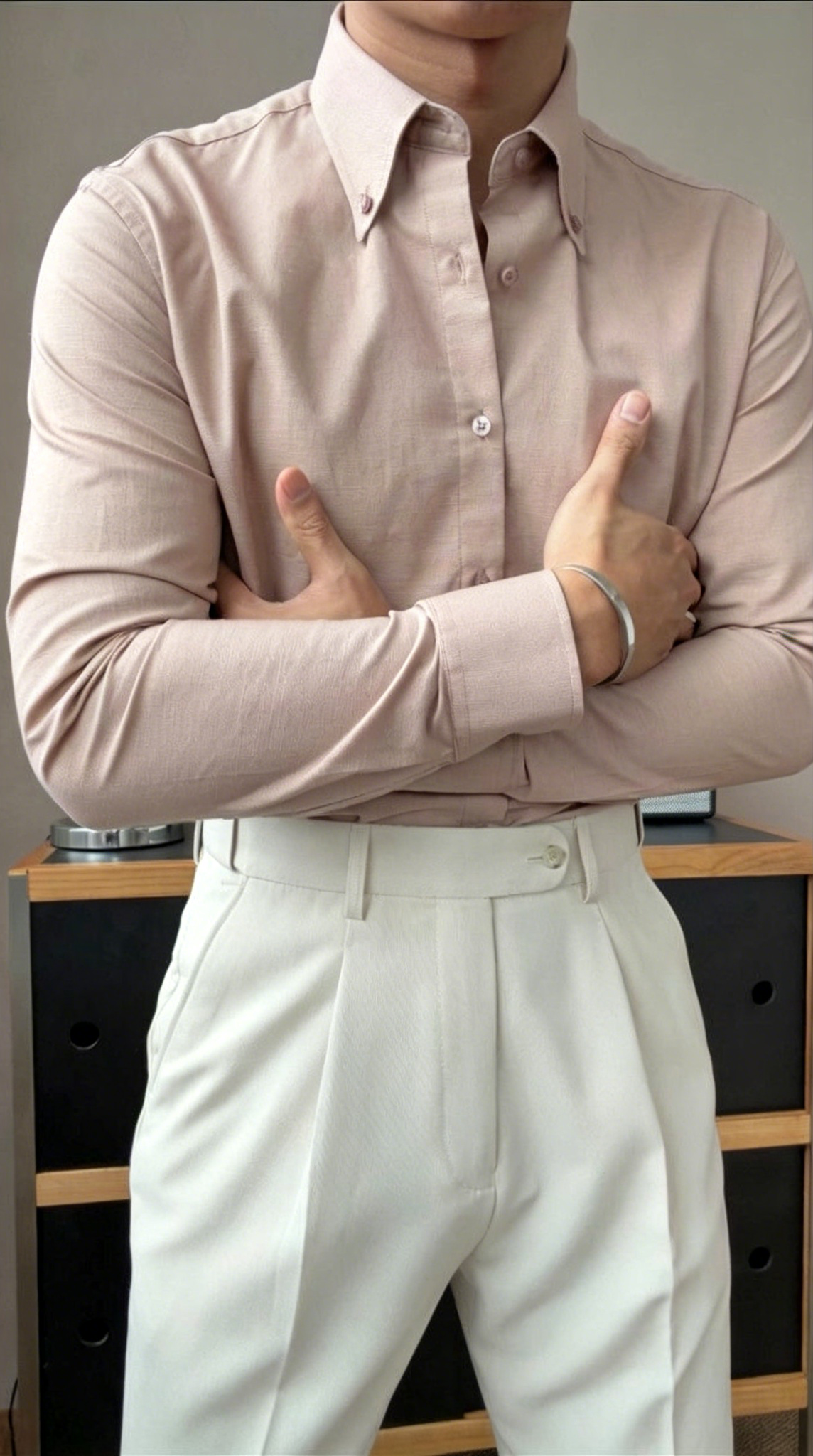 Premium Cotton Linen Button-Down Shirt - Men's Summer Old Money Aesthetic Casual Long Sleeve Shirt