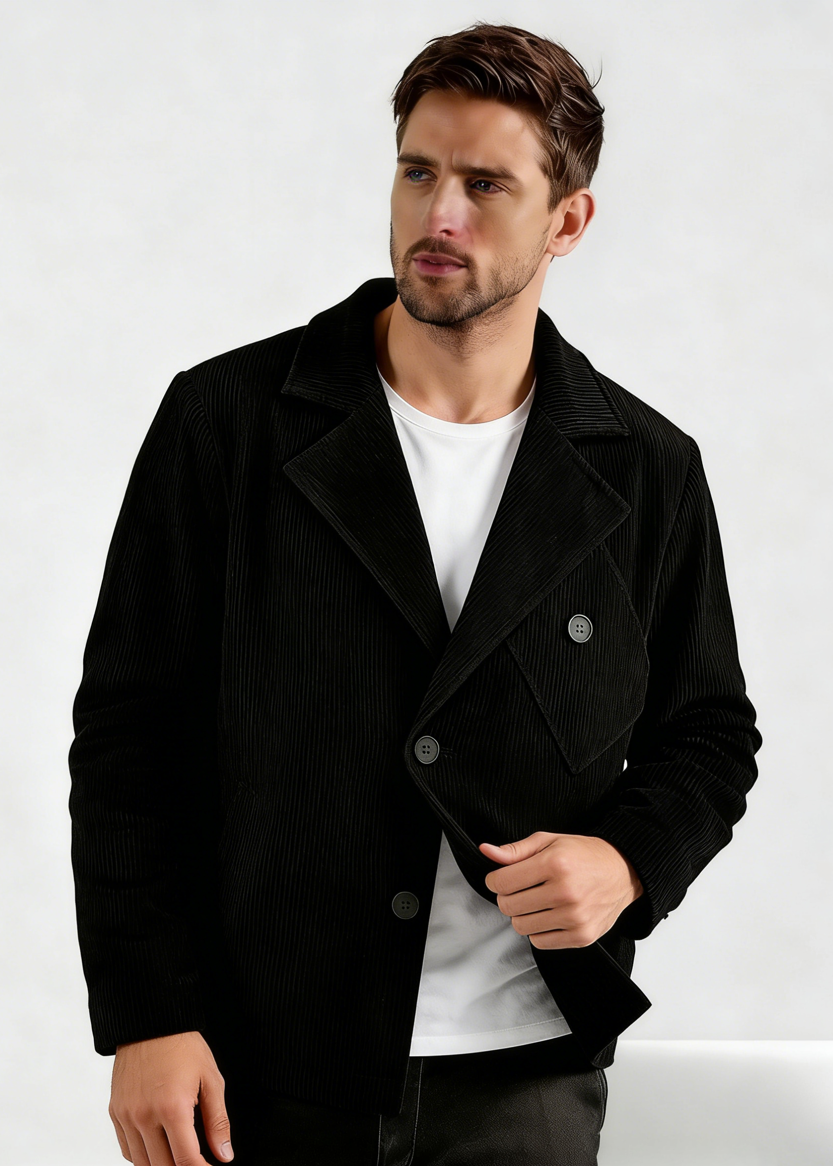 Men's Retro Corduroy Jacket - Vintage Smart-Casual Blazer