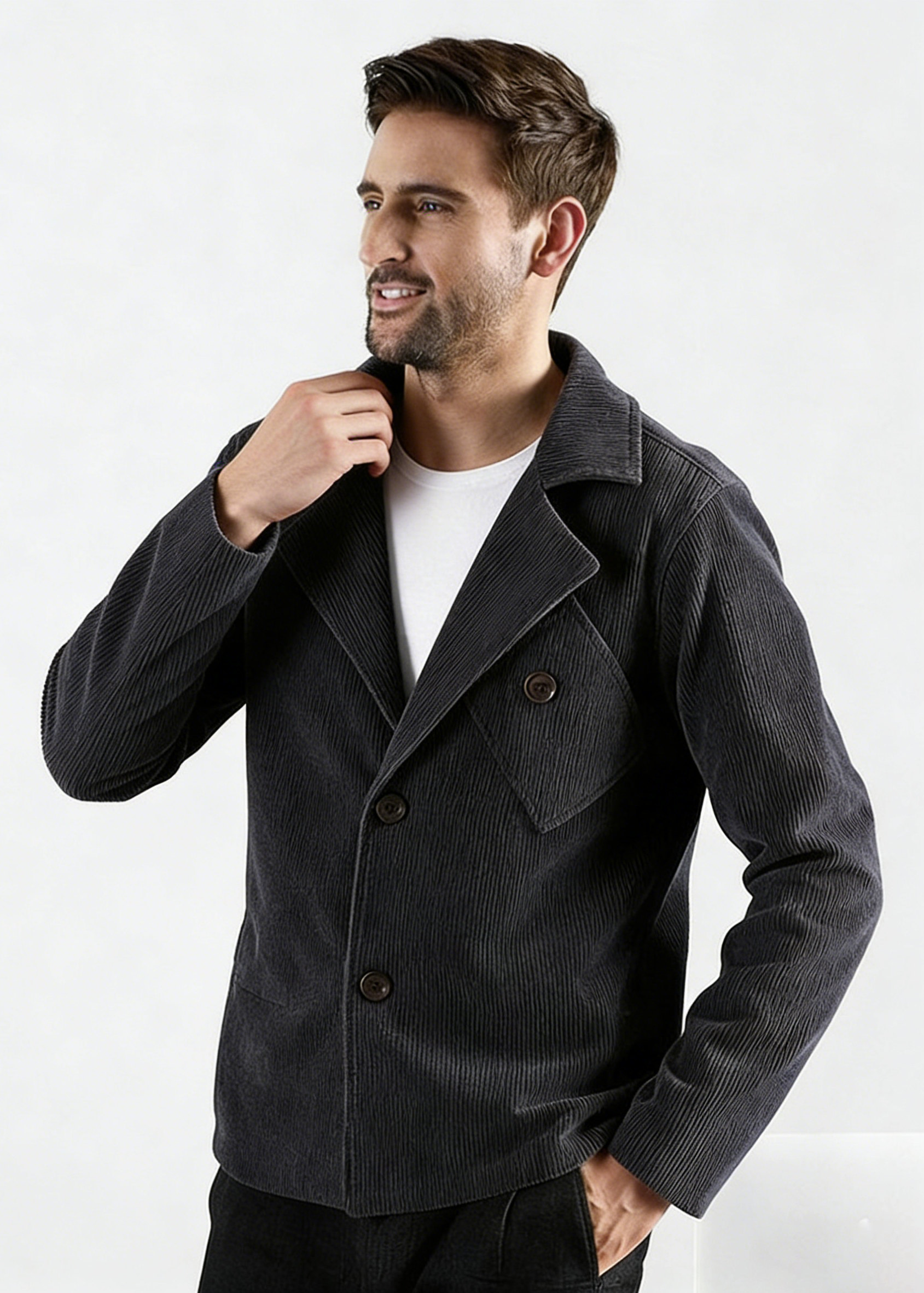 Men's Retro Corduroy Jacket - Vintage Smart-Casual Blazer