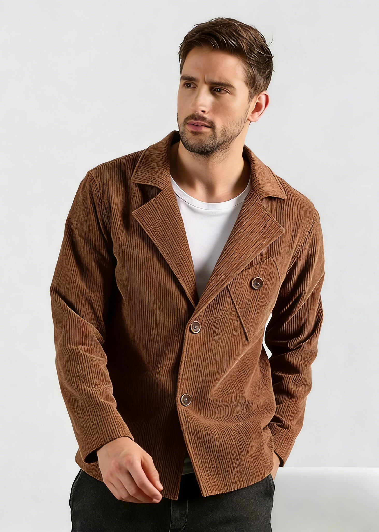 Men's Retro Corduroy Jacket - Vintage Smart-Casual Blazer