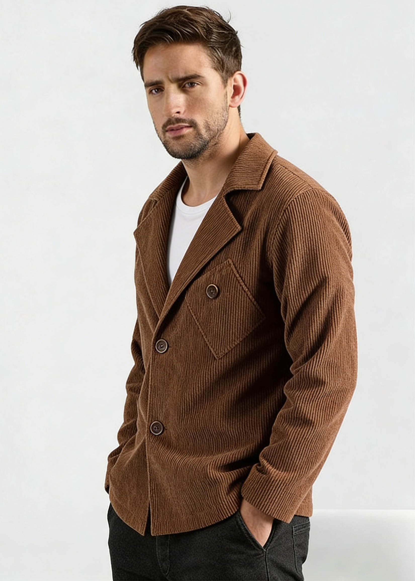 Men's Retro Corduroy Jacket - Vintage Smart-Casual Blazer