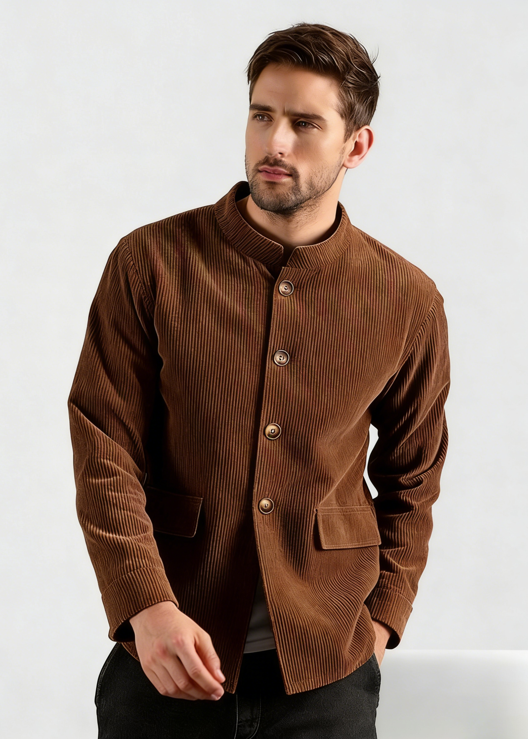 Men's Retro Corduroy Jacket - Vintage Smart-Casual Blazer